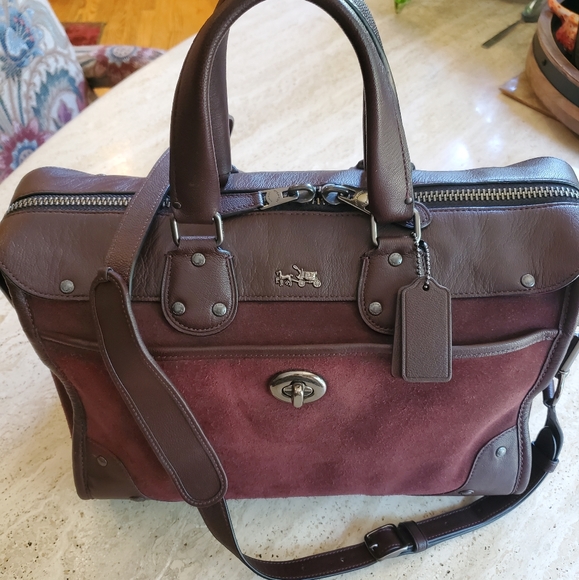 Coach | Bags | Coach Suede Rhyder Satchel | Poshmark